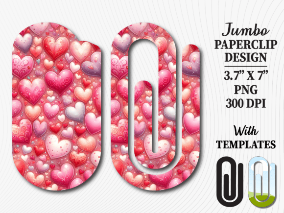 Candy Heart Valentines Day Paperclip PNG: Graphics for Crafts