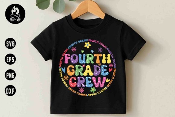 Fourth Grade Crew SVG: Graphics for T-Shirt Designs