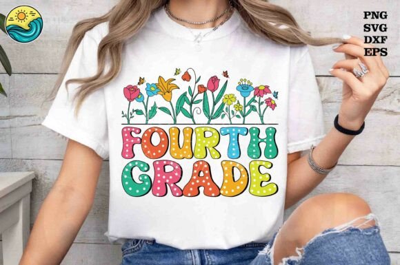 Fourth Grade Flowers SVG Design