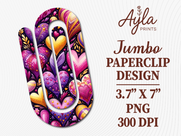 Heart Collage Valentines Jumbo Paperclip Graphics