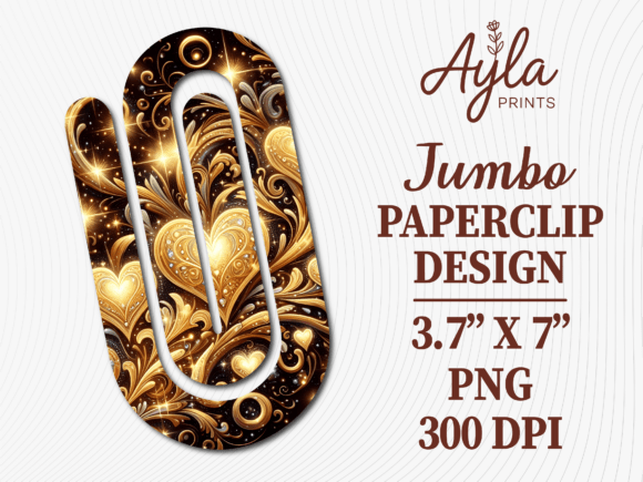 Luxury Heart Valentines Day Paperclip Graphics