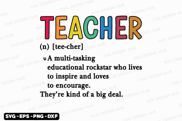 Teacher Definition SVG & Teacher Day SVG for Crafts and Graphics