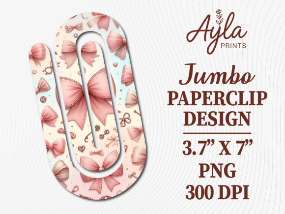 Vintage Floral Rose Jumbo Paperclip